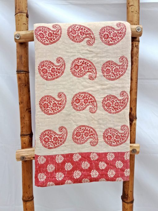 Paisley Vintage Kantha Bengal Quilt