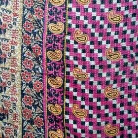 checkerboard paisley kantha
