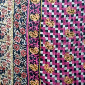 checkerboard paisley kantha