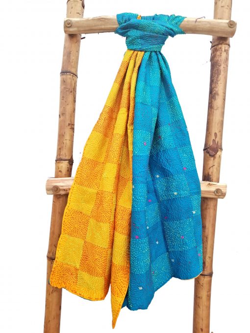 Kantha Geometric Scarf