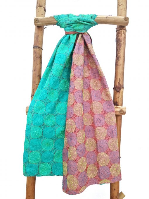 Circle Geometric Kantha Scarf