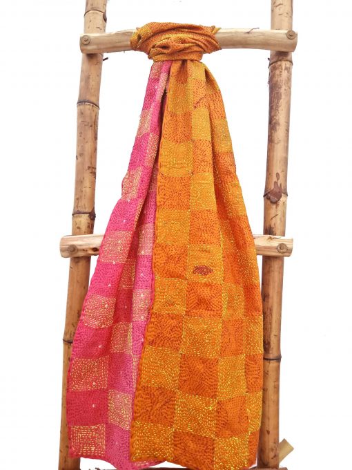 Kantha Rare Geometric Scarf