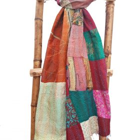 Indian Patchwork Kantha Scarf