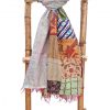 Floral Patchwork Kantha Scarf
