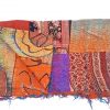 floral reversible kantha stole
