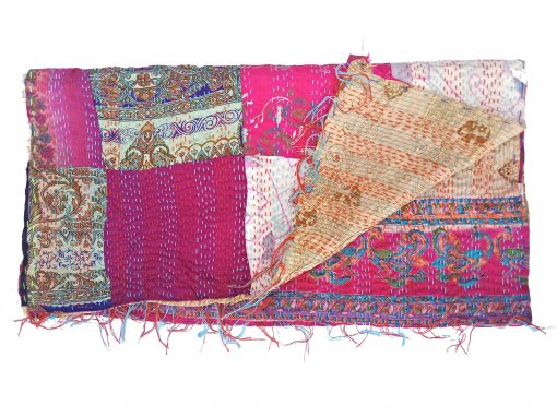 indian patchwork kantha scarf