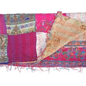 indian patchwork kantha scarf