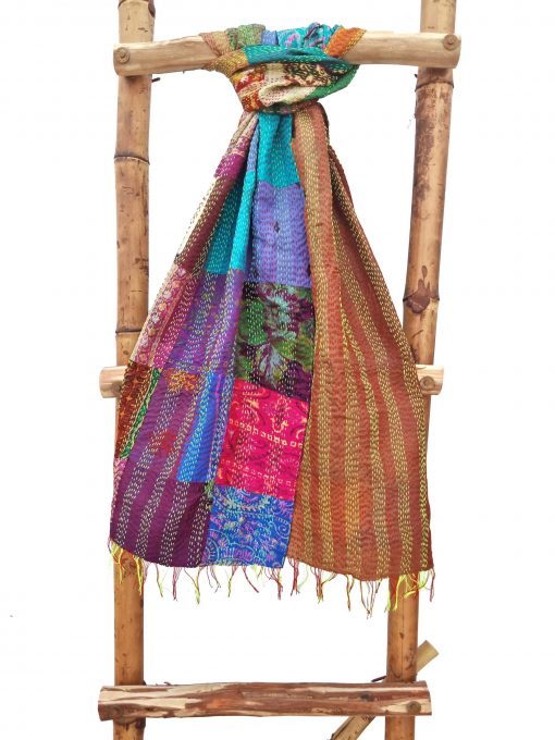 Artisan Hand-Stitched Kantha Scarf