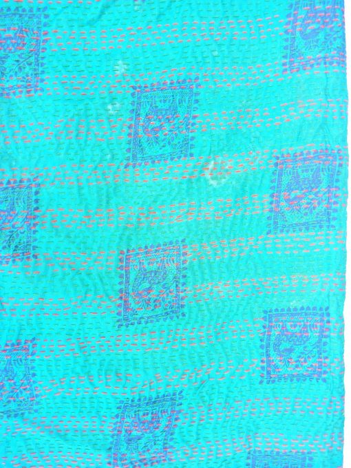 blue color kantha scarf