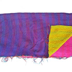 reversible kantha quilting scarf