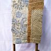 Paisley Leaf Vintage Kantha Quilt