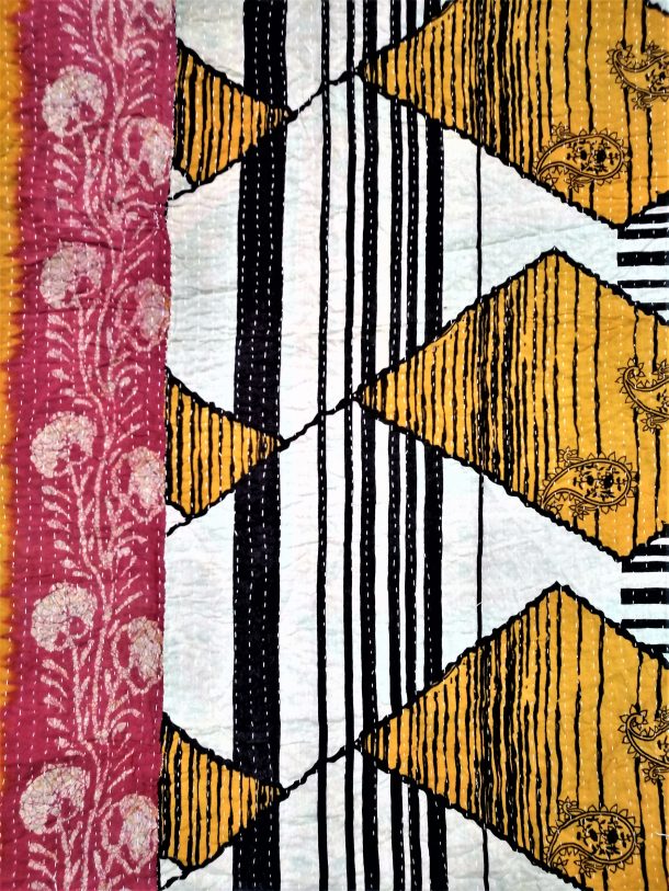 Paisley Bengali Kantha Quilt Vintage Kantha Quilts, Throw Blankets, Bedspreads & Wholesale Quilts