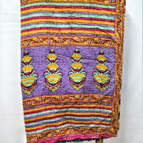 Designer Paisley Floral Kantha Quilt