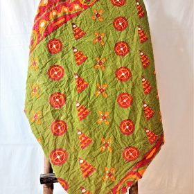 Floral Green Kantha Twin