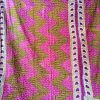 Zigzag kantha throw
