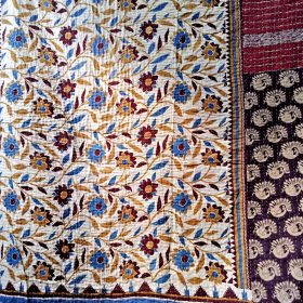 peacock kantha quilt