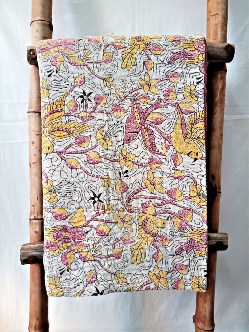 Bird of Paradise Kantha Quilt