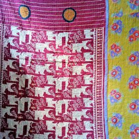 red kantha blankets twin