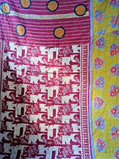 red kantha blankets twin