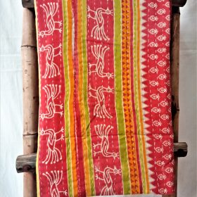 Peacock Kantha Gudari Throw