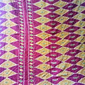 red kantha quilt