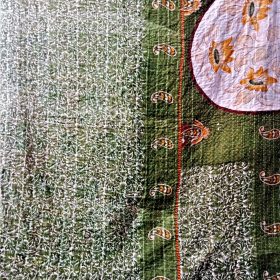 Green Kantha Quilt