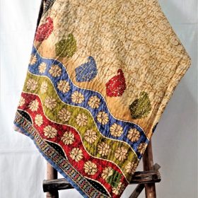 Boho Paisley Kantha Throw