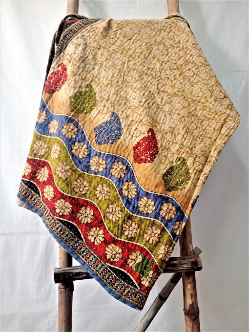 Boho Paisley Kantha Throw