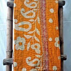 Paisley Polka Dot Indian Kantha Throw