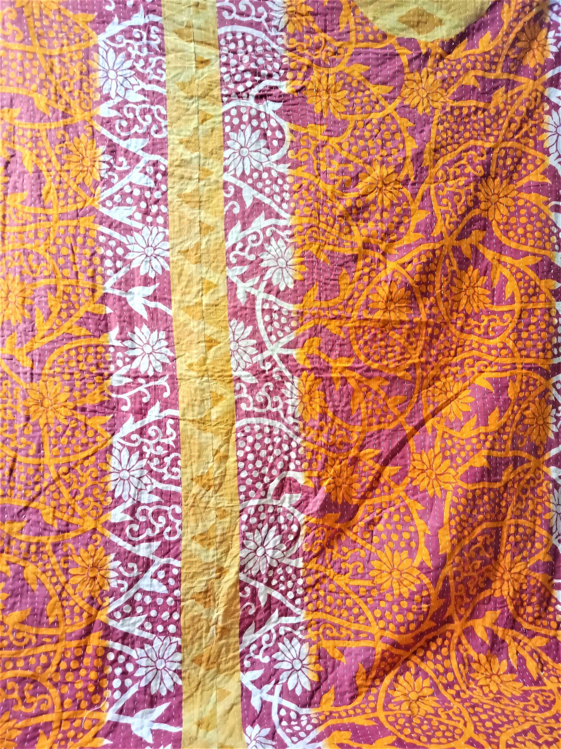 Exceptional Quality Vintage Kantha Quilt - Vintage Kantha Quilts, Throw ...