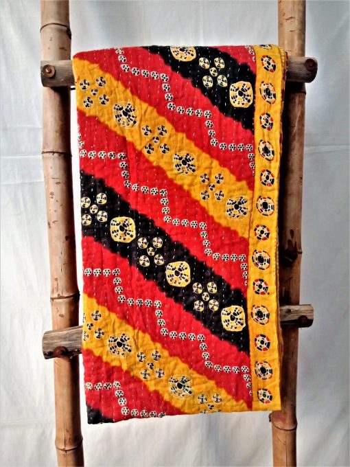 Indian Quilted Kantha Throw