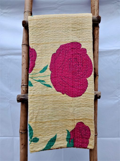 Large Queen Vintage Kantha Quilt