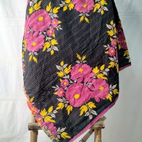 Rose Vintage Kantha Quilt