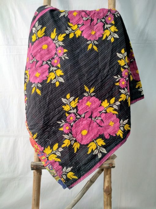 Rose Vintage Kantha Quilt