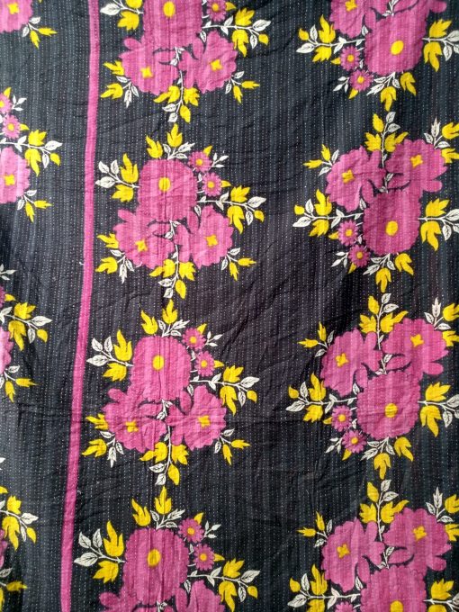 Red Roses Kantha Throw