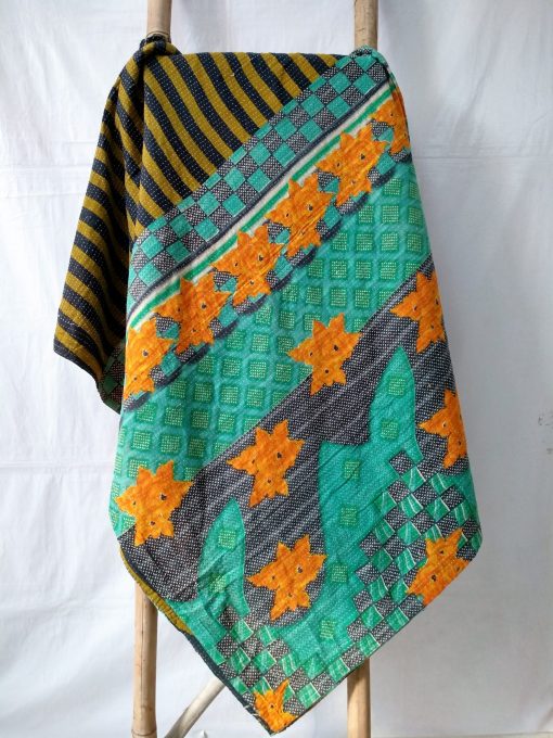 star Queen kantha quilt