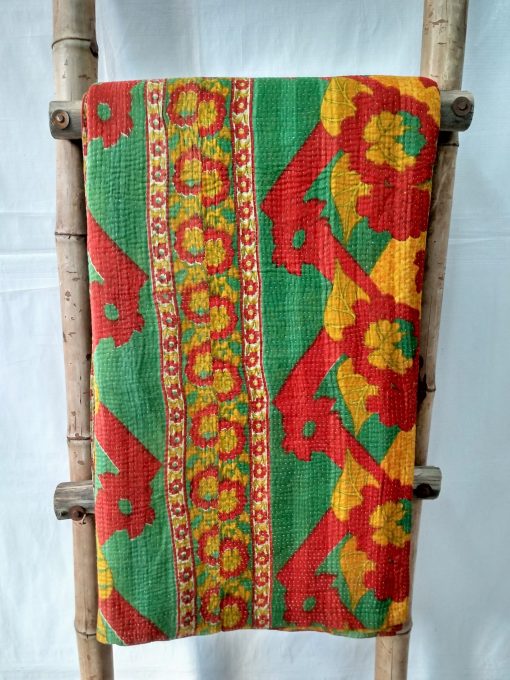 Summer Blossom Kantha Quilt