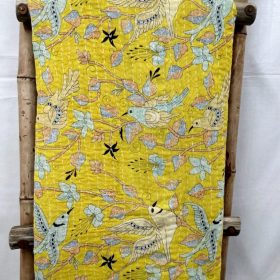 Rare Bird Print Kantha Quilt