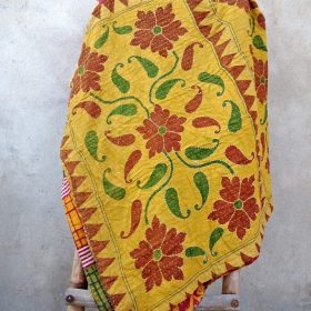 Vintage Handmade Kantha Quilt Paisley Floral