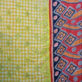 Polka Dot floral Reversible Kantha Quilt