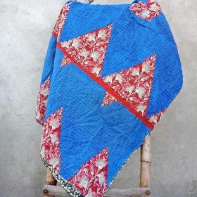 Blue Vintage Kantha Twin Throw