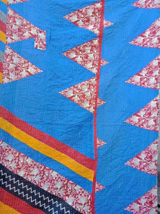 Wholesale Blue Kantha Twin Throw