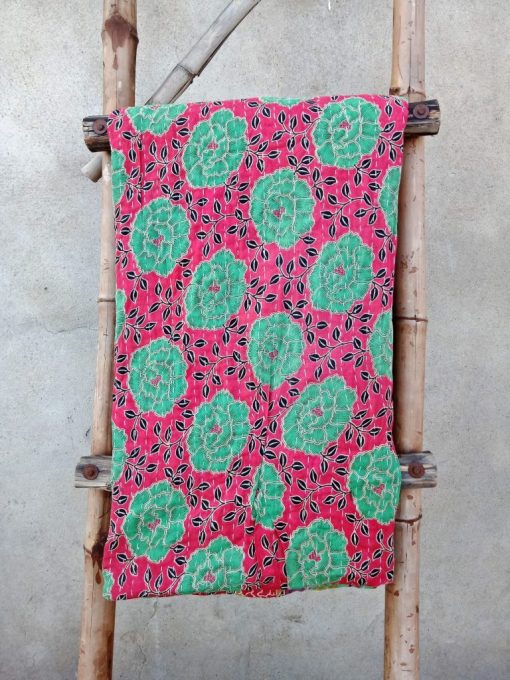 Zigzag Vintage Kantha Quilt