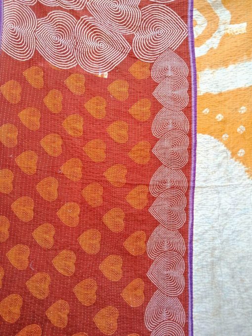 Heart Loan Vintage Kantha Quilt