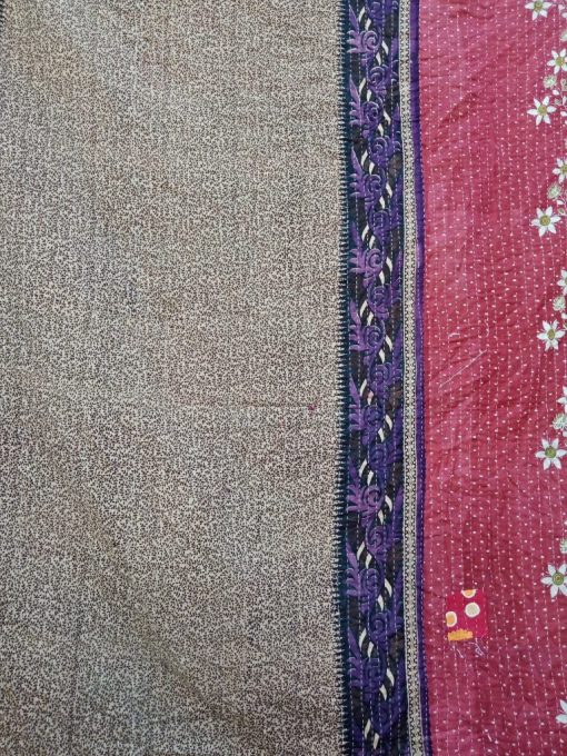 Twin Kantha Quilt Floral Throw Wholesale