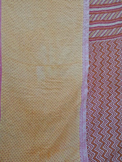 Zigzag Handmade Twin Kantha Throw