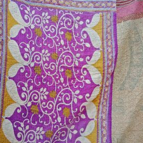 Paisley Floral Twin Kantha Throw