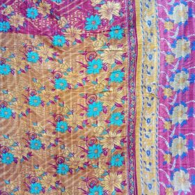 Spring Blossom Kantha Quilt
