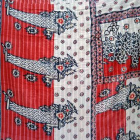 Designer Floral Kantha Quilt Queen