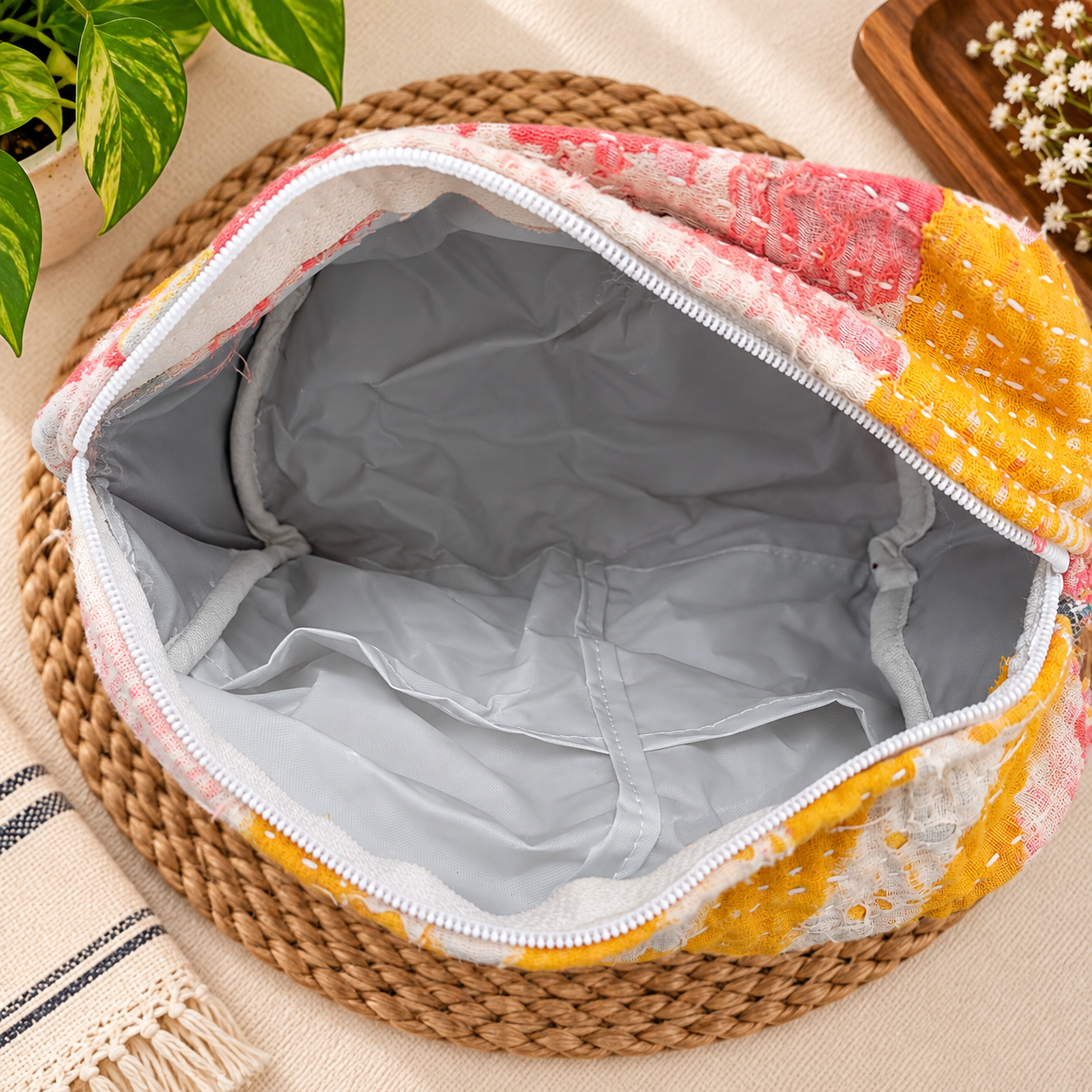 Cotton Kantha Toiletry Bag - Image 3